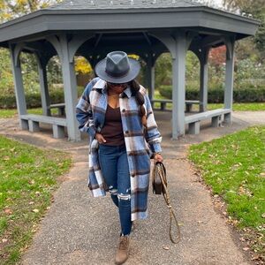 Cute Plaid Shacket size M oversized fit.